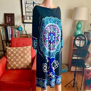 Vintage 1970s Paisley Print Dress